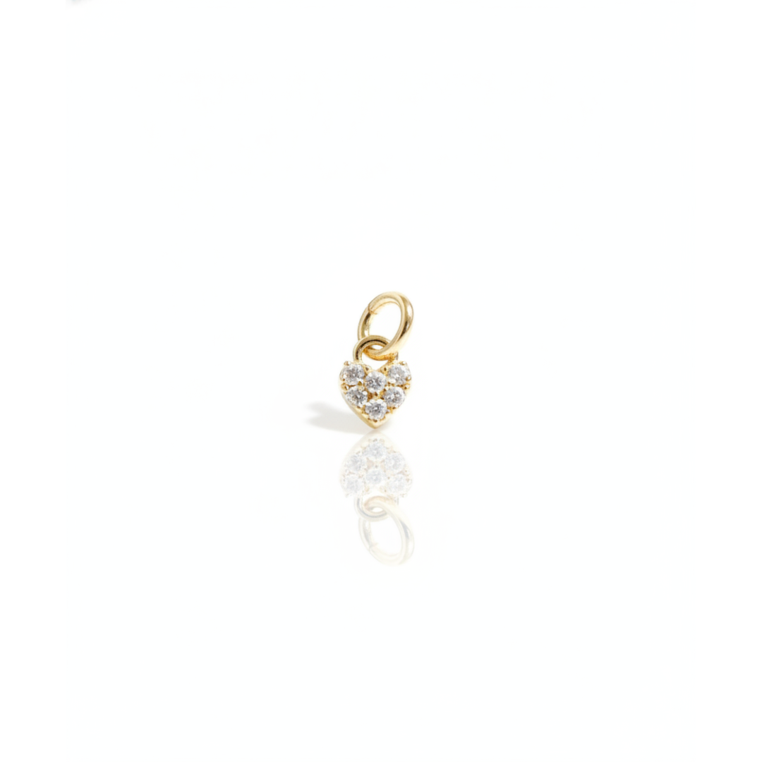 Acessorio coração mini zirconia